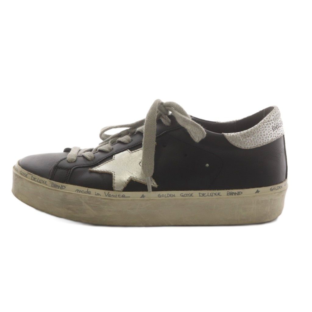 ゴールデングース GOLDEN GOOSE HI STAR スニーカー シューズ レザー 36 黒 ブラック /AN6