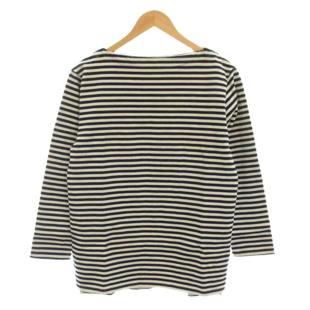 マディソンブルー MADISONBLUE バスクシャツ Tシャツ カットソー ボーダー 長袖 4 紺 ネイビー 白 ホワイト MB171-7001 /YM