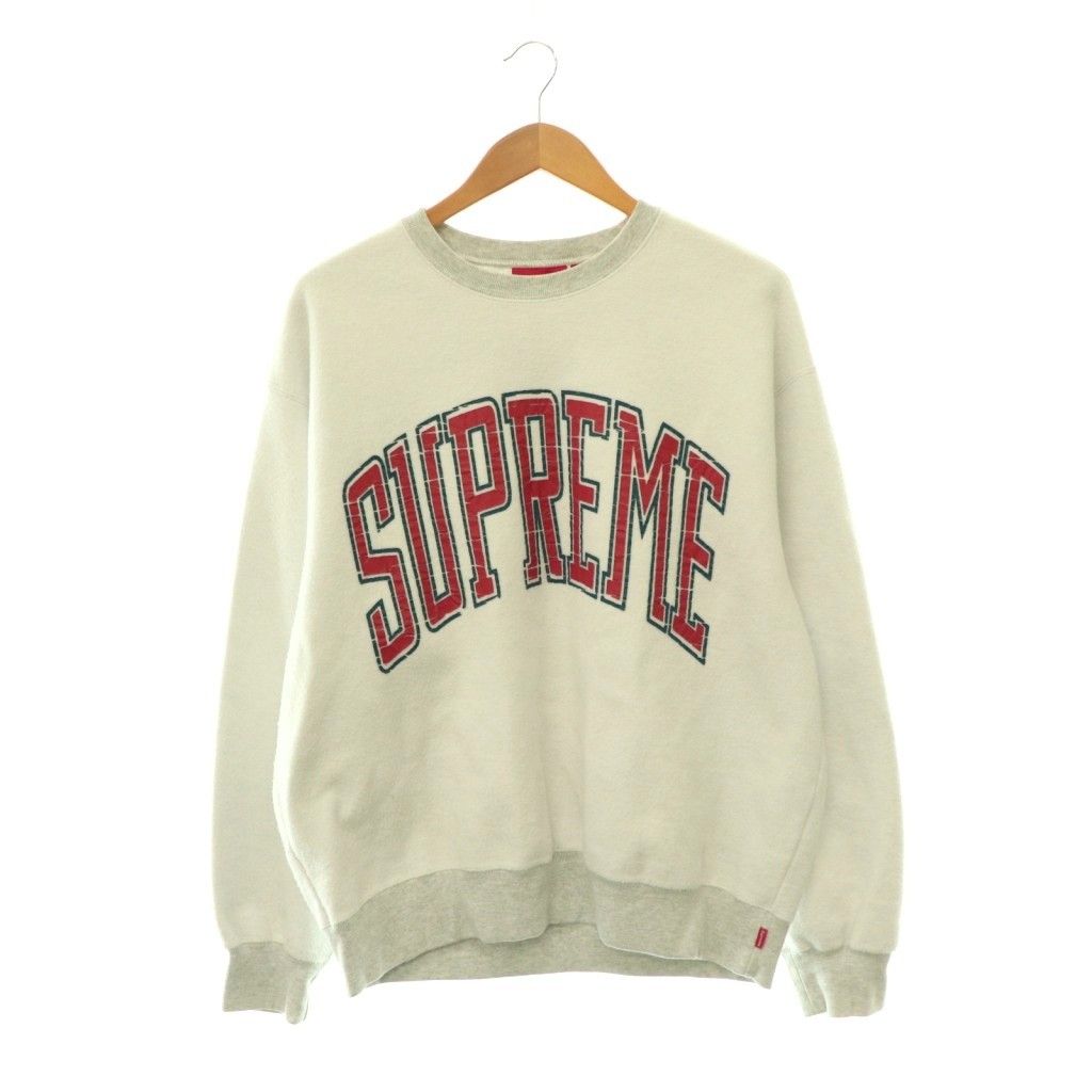 シュプリーム SUPREME 23FW INSIDE OUT CREWNECK スウェット トレーナー クルーネック 長袖 Ｍホワイト グレー /SY ■OS ■SH