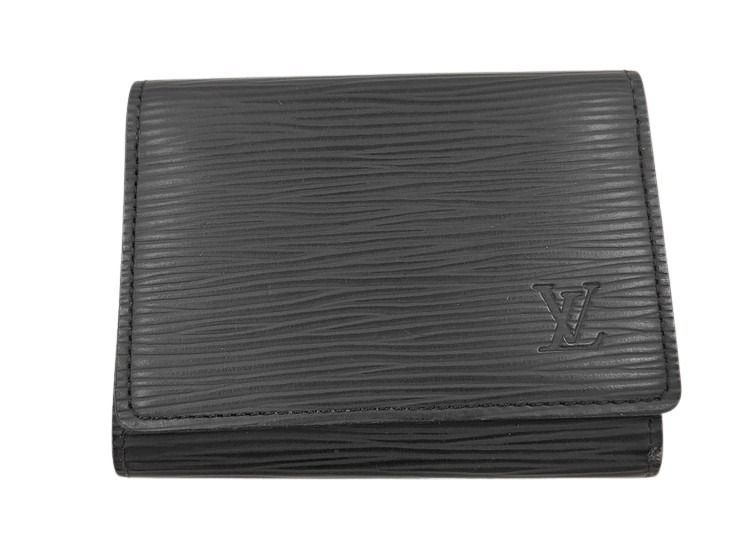 LOUIS VUITTON ルイヴィトン カードケース アンヴェロップ カルト ドゥ ヴィジット M56582 ブラック系 エピ メンズ 名刺入れ 美品
