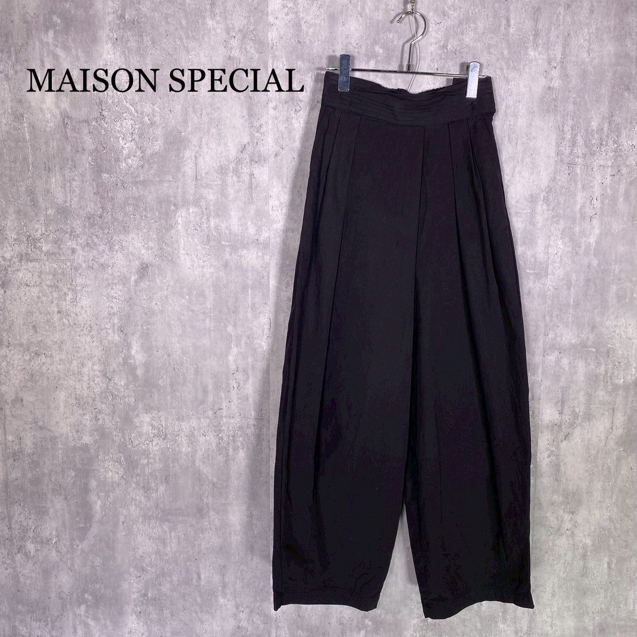 『MAISON SPECIAL』メゾンスペシャル (36) ウエストタックデザインワイドパンツ メンズ