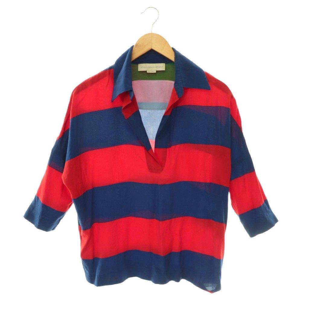 ステラマッカートニー STELLA McCARTNEY シルク スキッパーシャツ