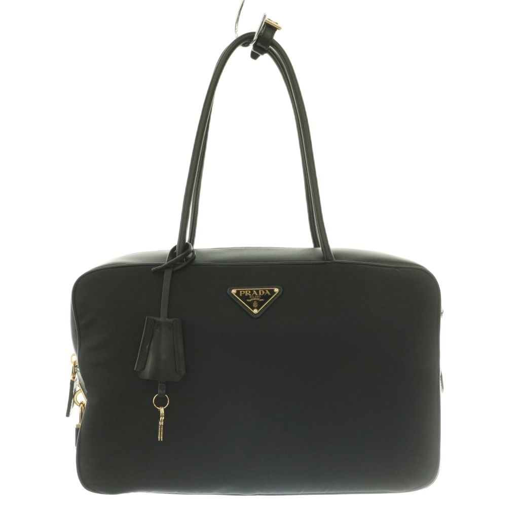 プラダ PRADA large Re-Nylon tote bag ラージナイロントートバッグ ハンド 三角プレート ロゴ 黒 ブラック 1BB131 /BB ■OH