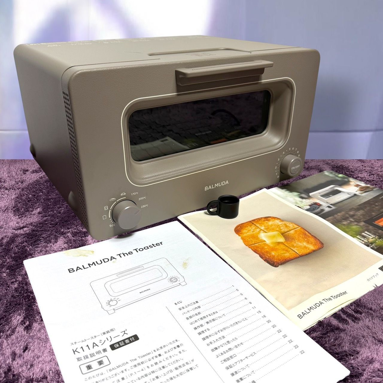 ☆動作品 送料無料 極美品 BALMUDA The Toaster K11A-CW ショコラ