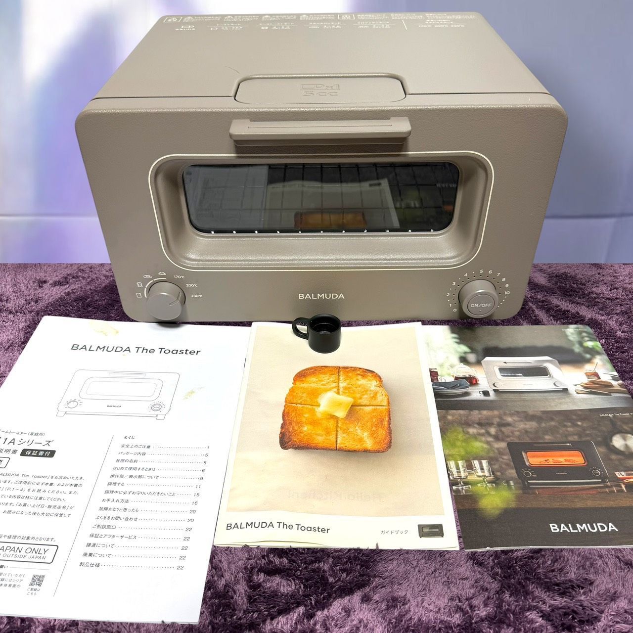 ☆動作品 送料無料 極美品 BALMUDA The Toaster K11A-CW ショコラ 