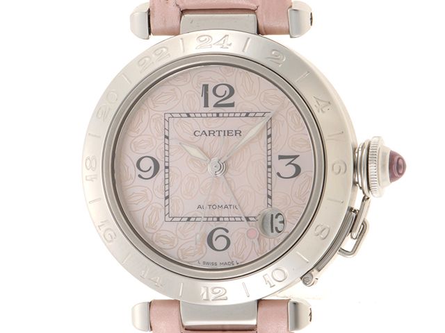 CARTIER カルティエ パシャC メリディアン 2004クリスマス限定 W3107099 腕時計 スティール ピンクシェル文字盤 自動巻き レディース【中古】472