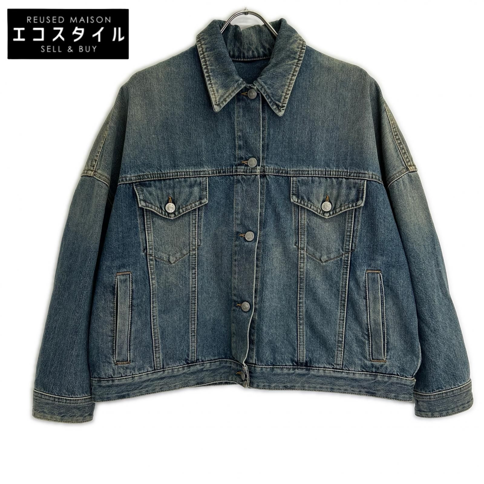 MM6　エムエムシックス　【国内正規】S32AM0275 Dirty Washed USED加工 デニムジャケット　38