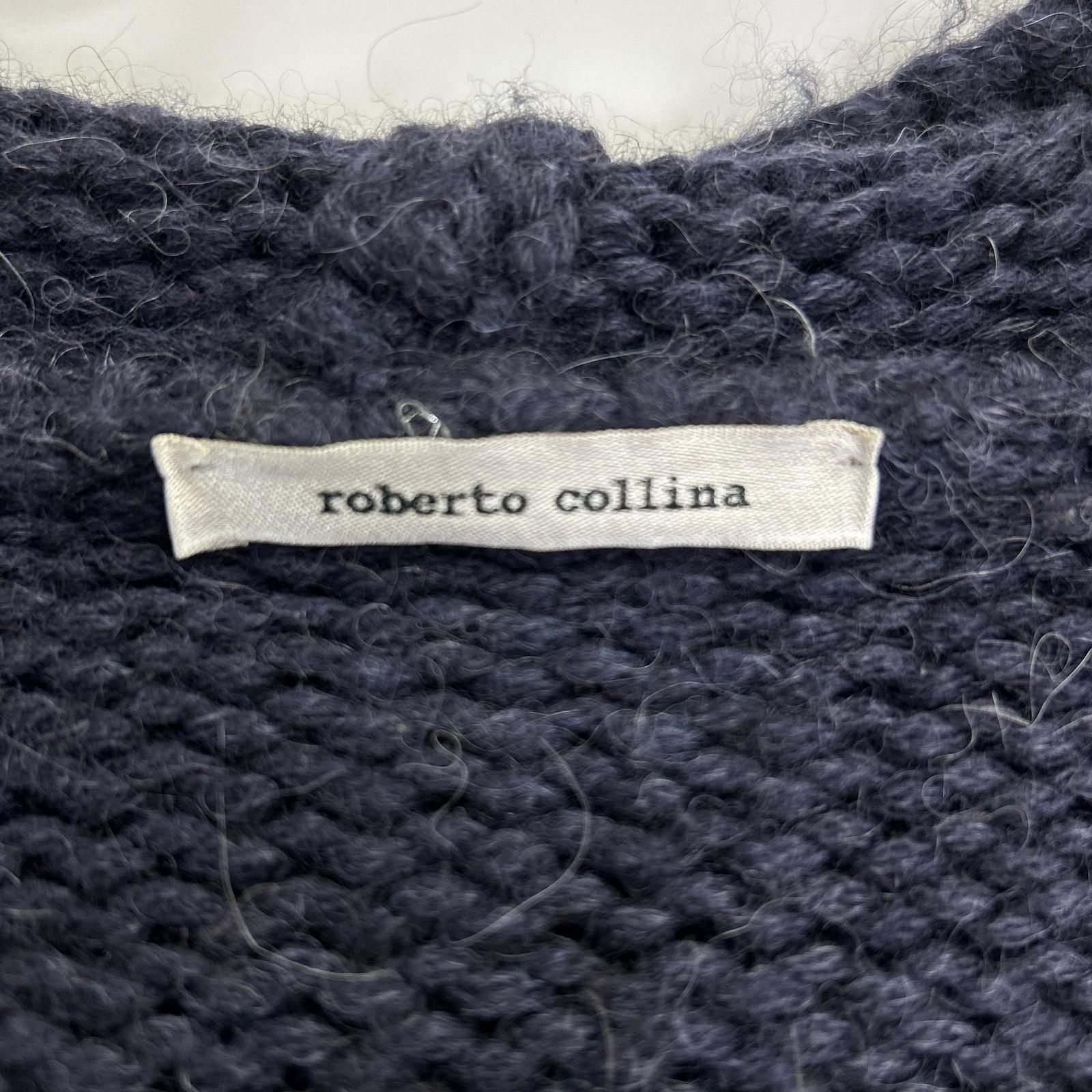 ROBERTO COLLINA ロベルトコリーナ ネイビー アルパカ混 ニット