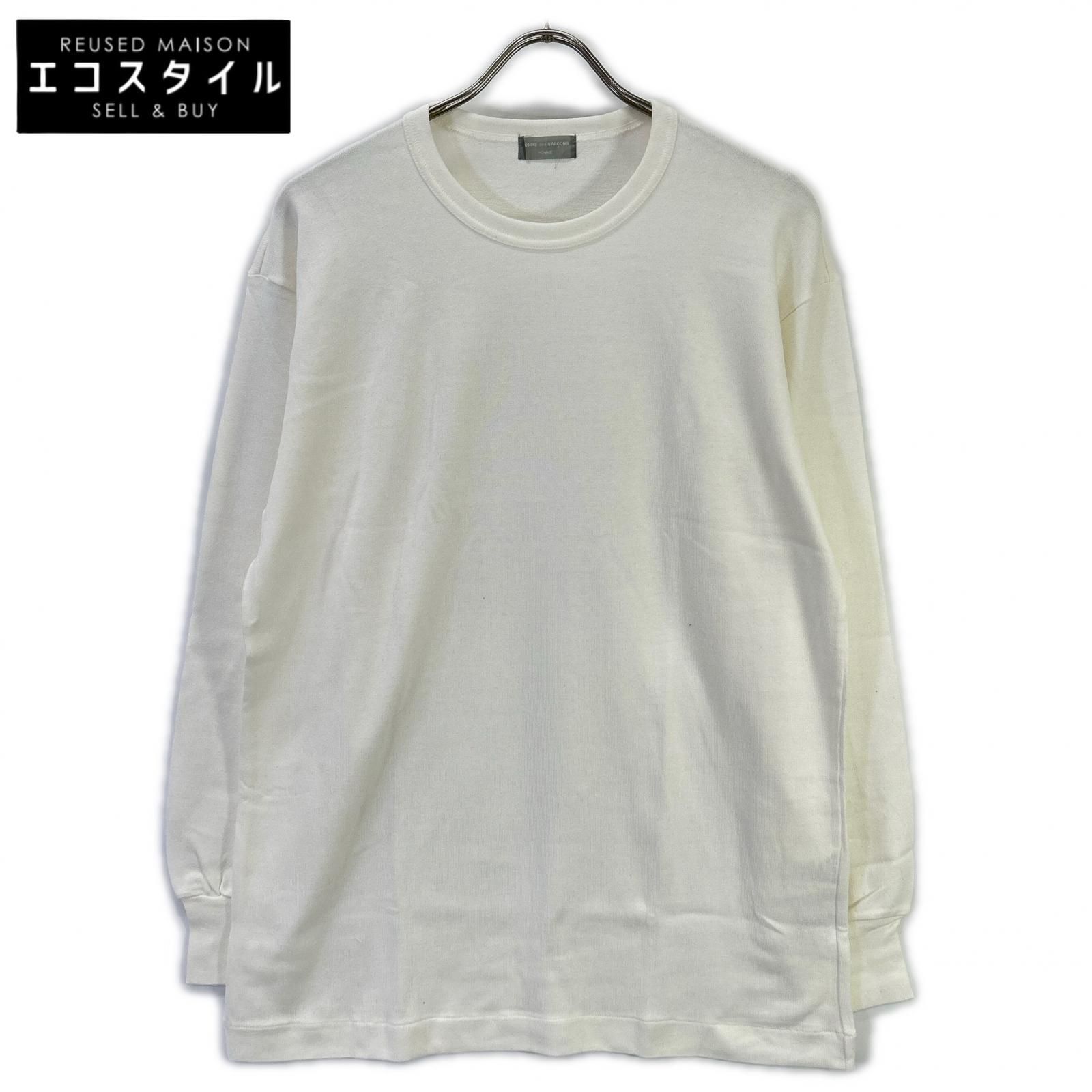 COMMEdesGARCONS HOMME　コムデギャルソンオム　90s 田中オム HT-080010 ホワイト クルーネックリブカットソー　表記なし