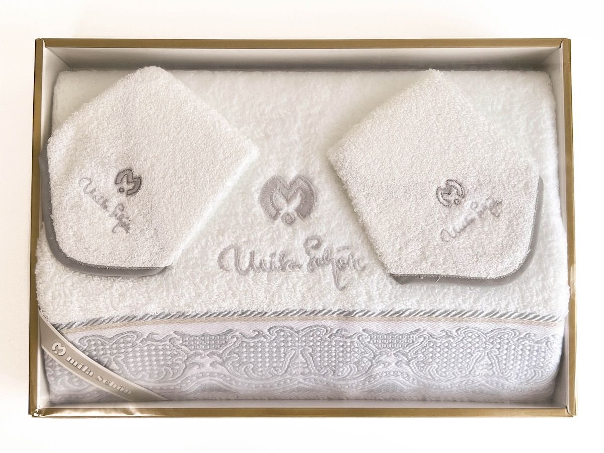 マイチョイス☆3点おまとめ☆ミラショーン他 ZK390】未使用品 ミラショーンmila schon バスタオル1枚 プチタオル2枚