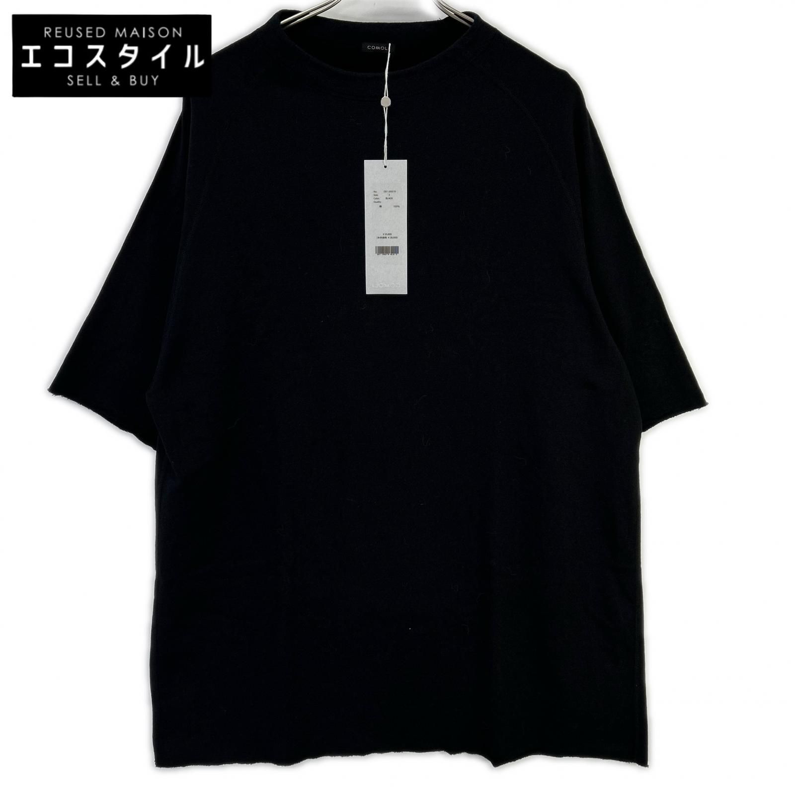 COMOLI　コモリ　D01-05019 ブラック LWコットン裏毛 半袖クルー　3