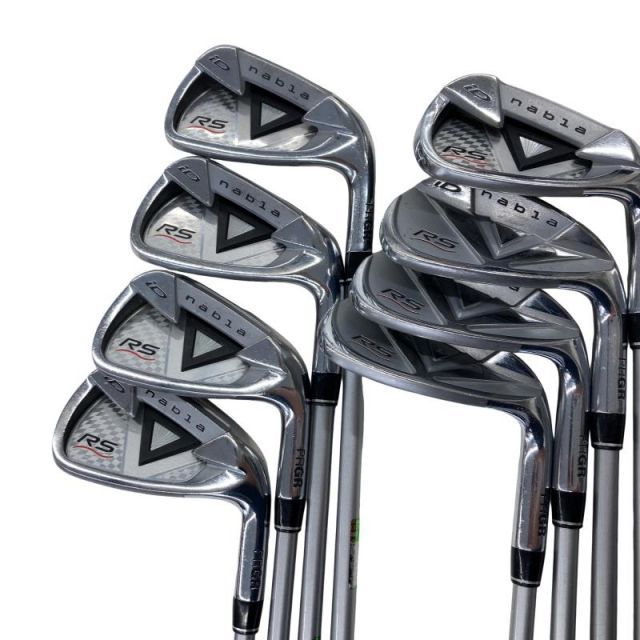 【中古】 プロギア iD nabla RS TITAN FACE 8S アイアンセット IR iD nabla RS (フレックスSR) メンズ 男性用 右利き 右用 Cランク ゴルフクラブ