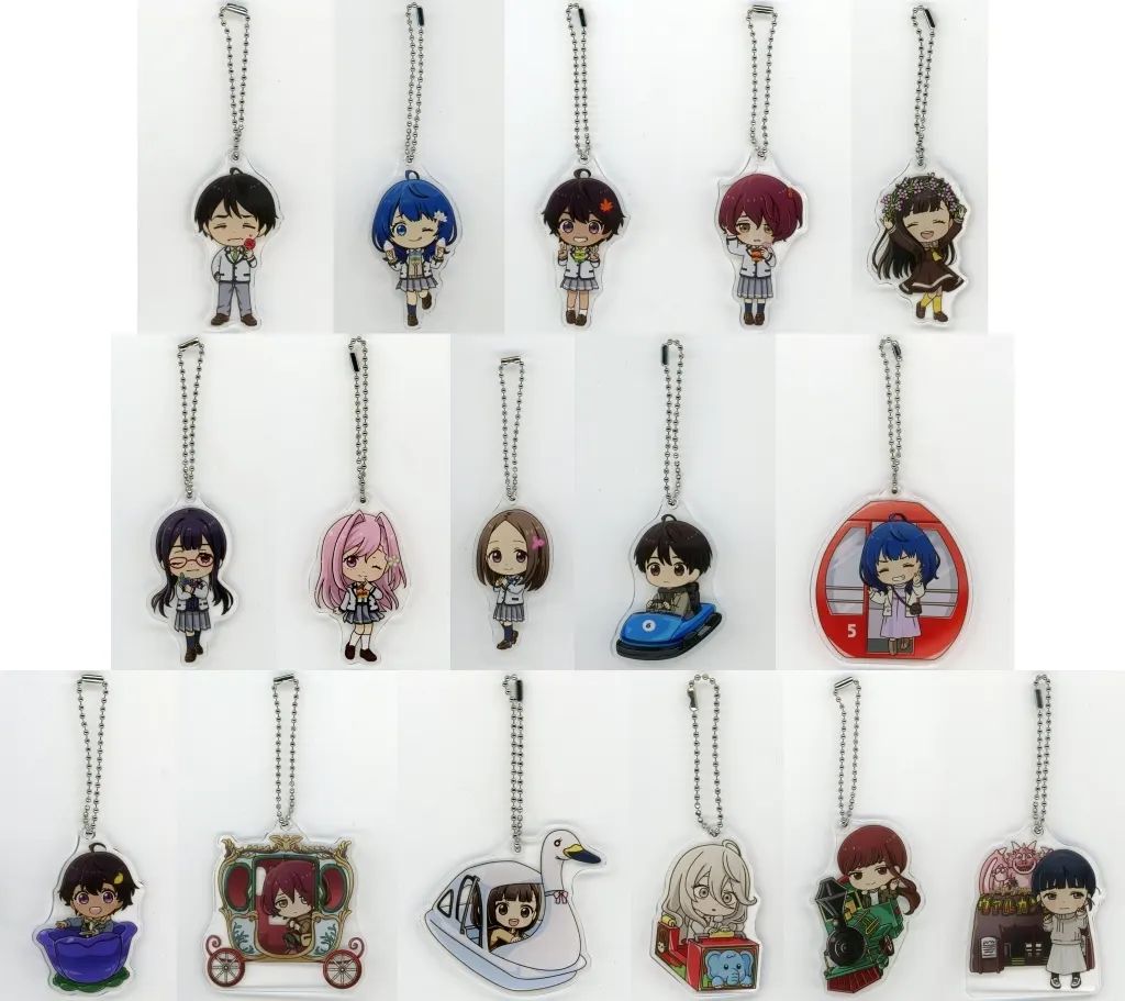 【中古】キーホルダー 全16種セット 「負けヒロインが多すぎる! トレーディング ちびキャラ 植物ver.＆アトラクションver. アクリルキーホルダー」