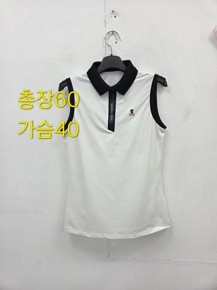 S 正規品 MARK & LONA マークアンドロナ ゴルフウェア ノースリーブ Tシャツ 白