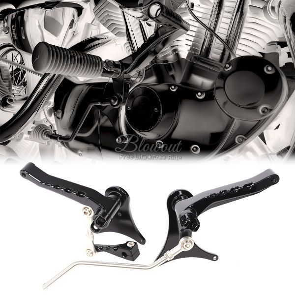 Blowout スポーツスター ミッドステップコントロール ハーレー CNCアルミ シフターロッド リンケージ スポーツスター xl883 xl1200 ミッドステップ ミッドコントロール クローム