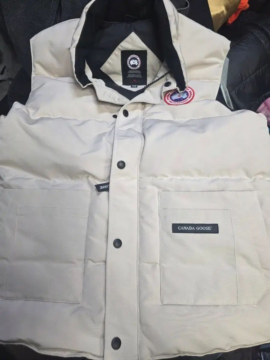 Canada Goose(カナダグース) ベスト ベージュ ダウン ベスト L 100 ユニセックス 状態良し