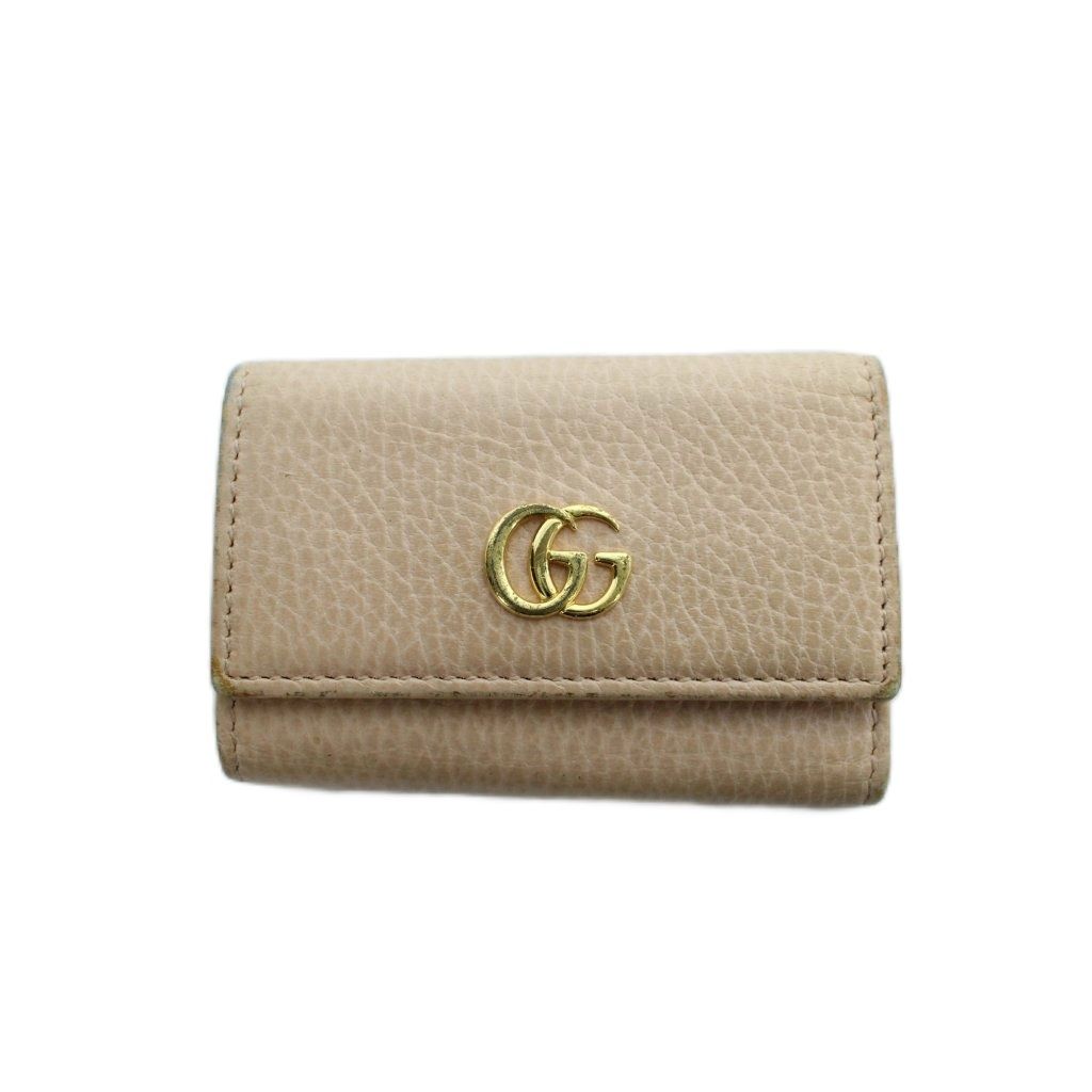グッチ GUCCI キーケース ロゴ 6連 レザー マーモント ピンク ■GY13 /MQ ■OH