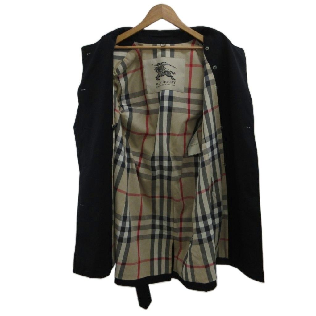 希少✨ BURBERRY バーバリー ピーコート ダブルブレスト バーバリー BURBERRY トレンチコート 38 黒 ブラック ダブルブレスト