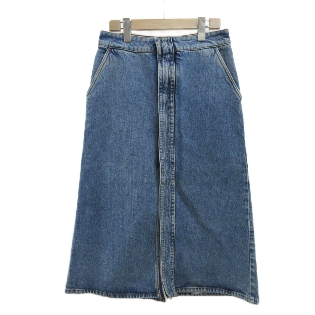 ステラマッカートニー STELLA McCARTNEY デニムスカート 38 インディゴ ブルー ロング丈 スリット /PP ■GY50