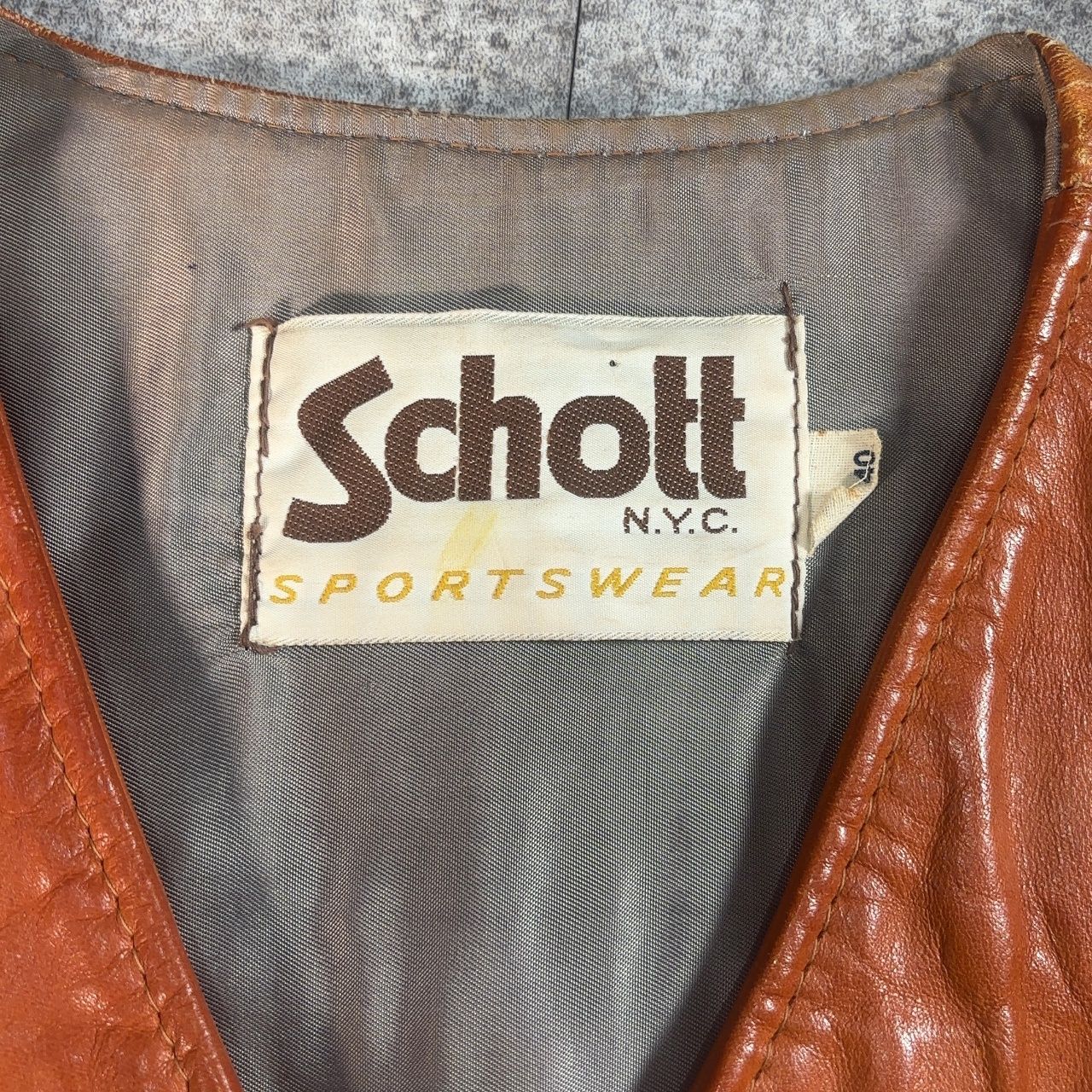 Schott ショット レザーベスト 70