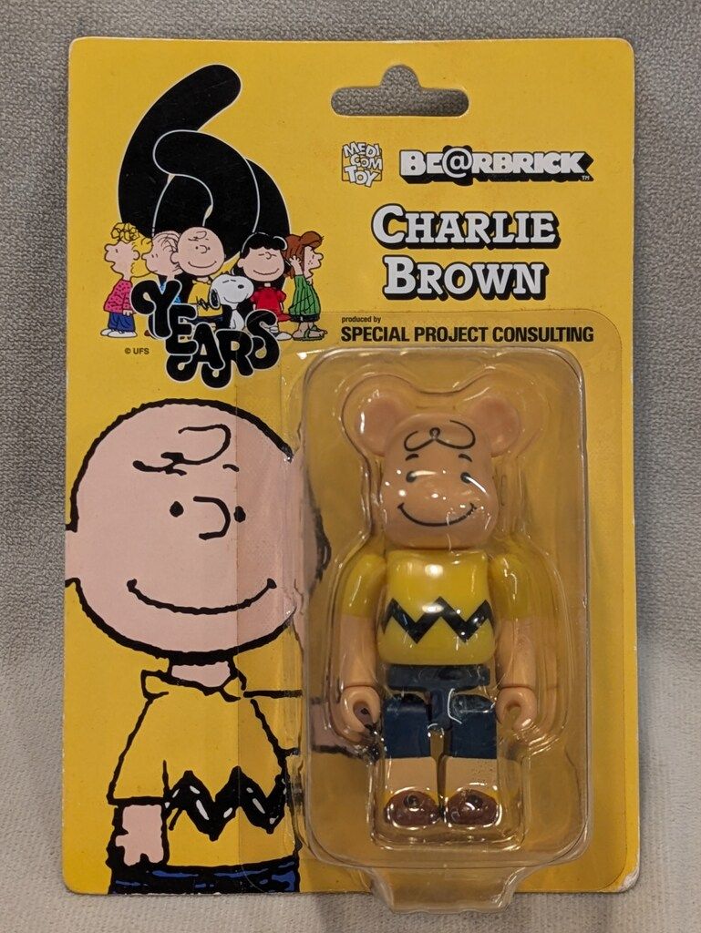 MEDICOMTOY BE@RBRICK/ピーナッツ チャーリー・ブラウン(黄シャツ)/BE@RBRICK/ピーナッツ 100%