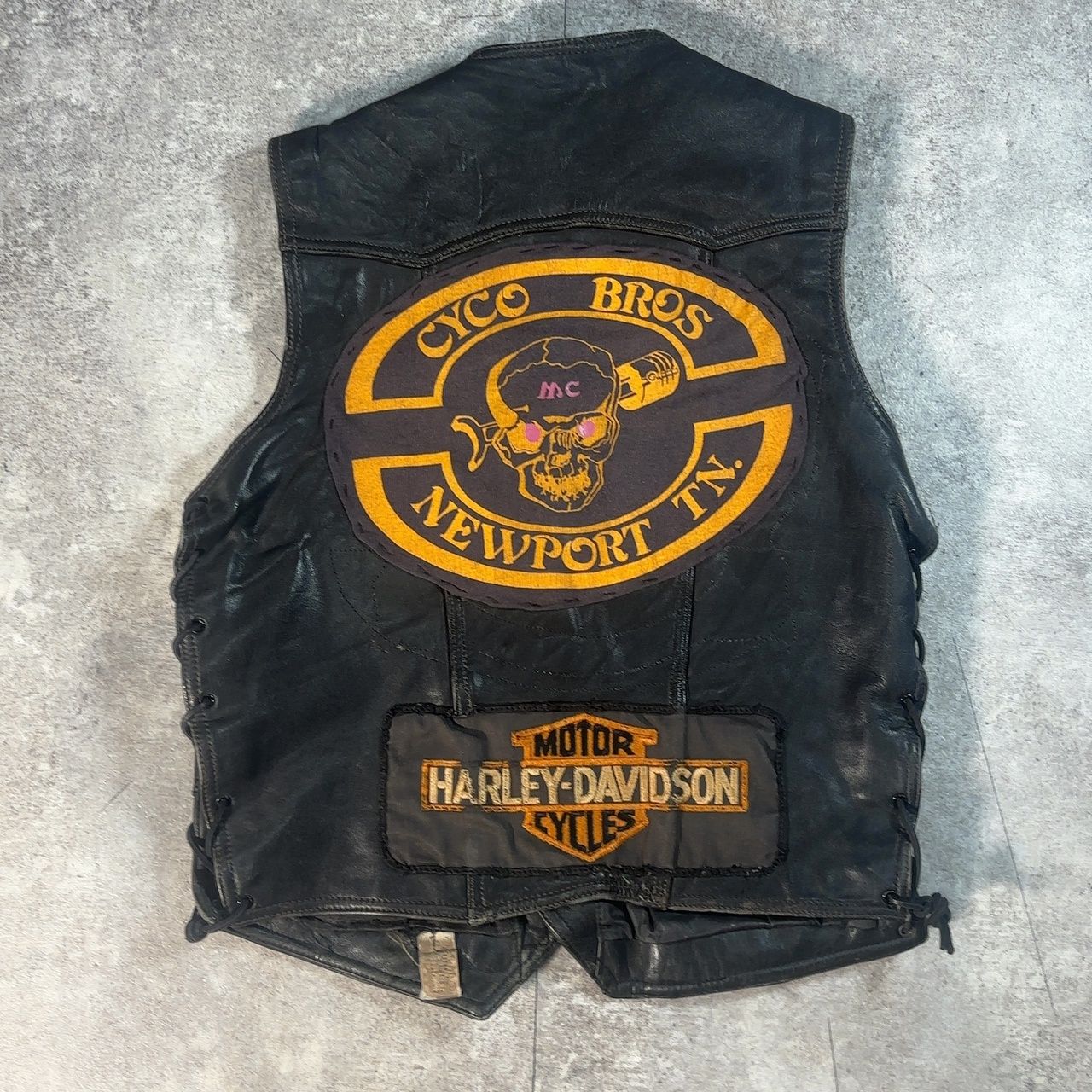 HARLEY DAVIDSON ハーレーダヴィッドソン レザーベスト 革ベスト M