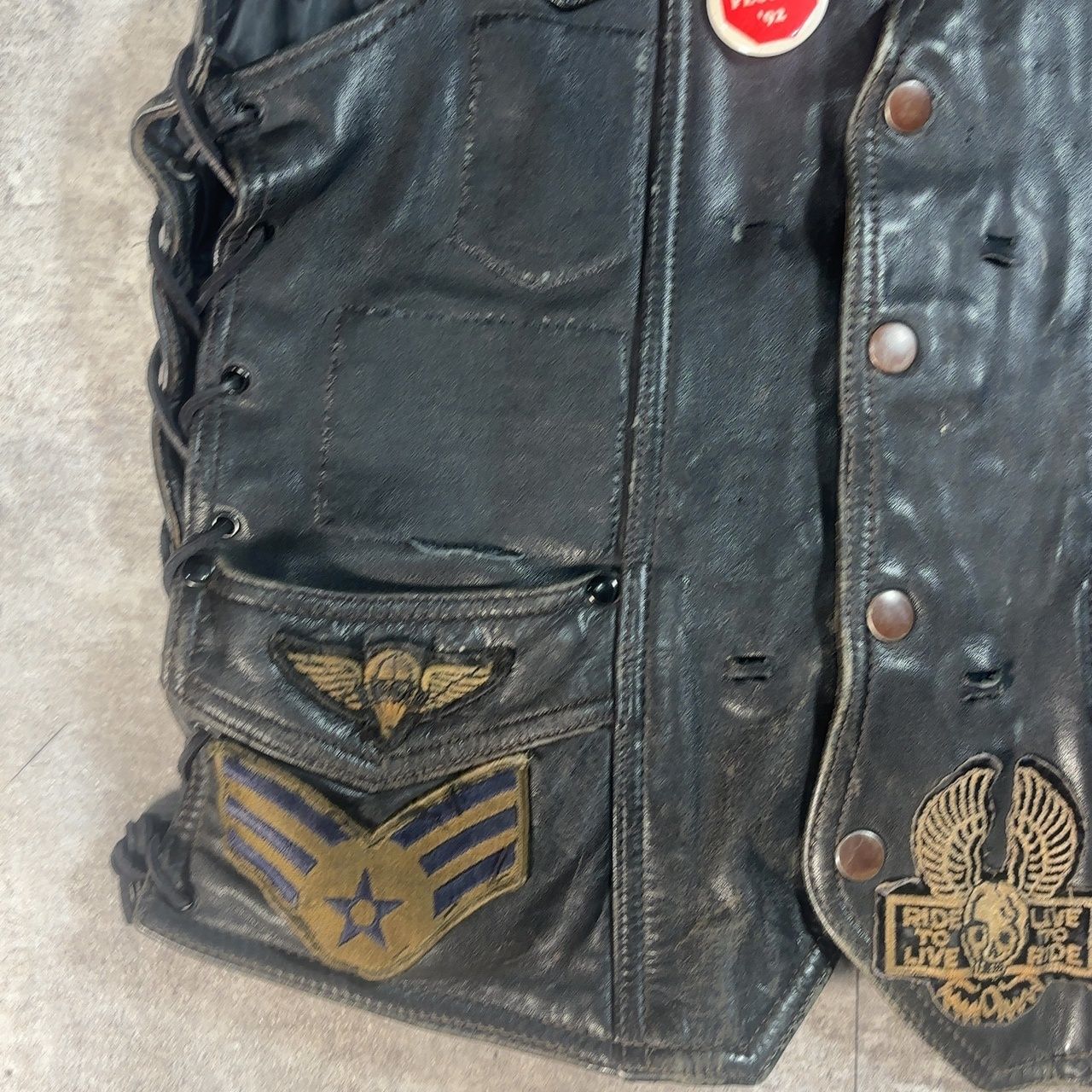 HARLEY DAVIDSON ハーレーダヴィッドソン レザーベスト 革ベスト M