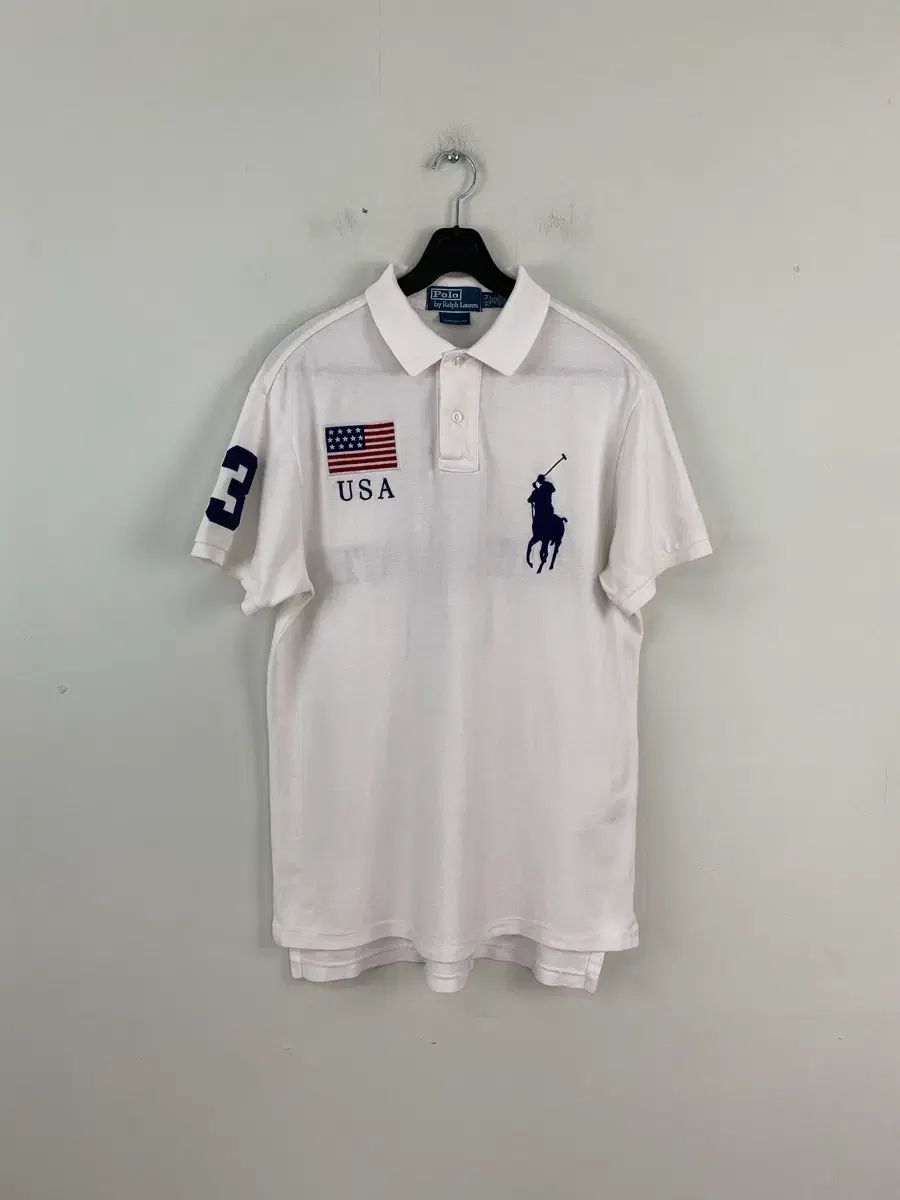 ポロ ラルフローレン チーフキープ ビックポニー 星条旗 USA カラーTシャツ M <282>