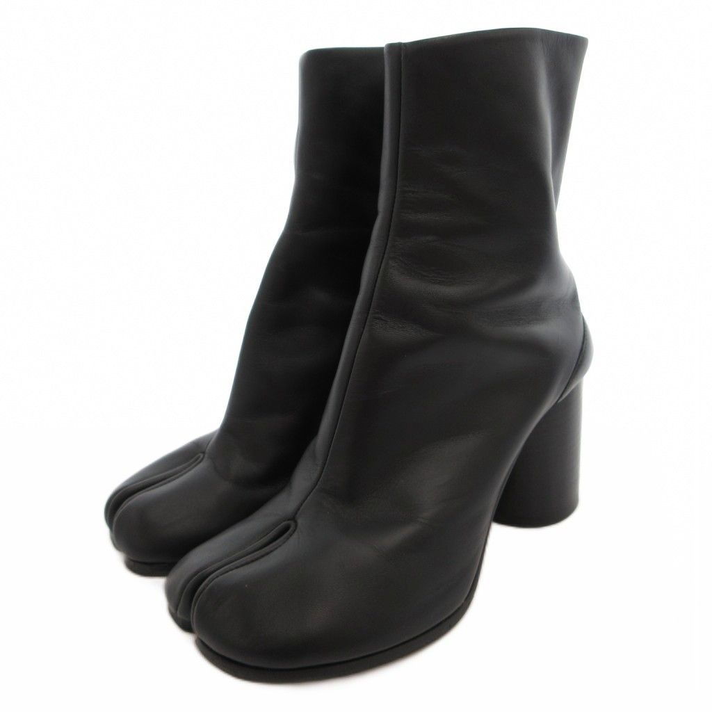 メゾンマルジェラ 22 Maison Margiela 22 足袋ブーツ ショート チャンキーヒール レザー 36 黒 ブラック /FF