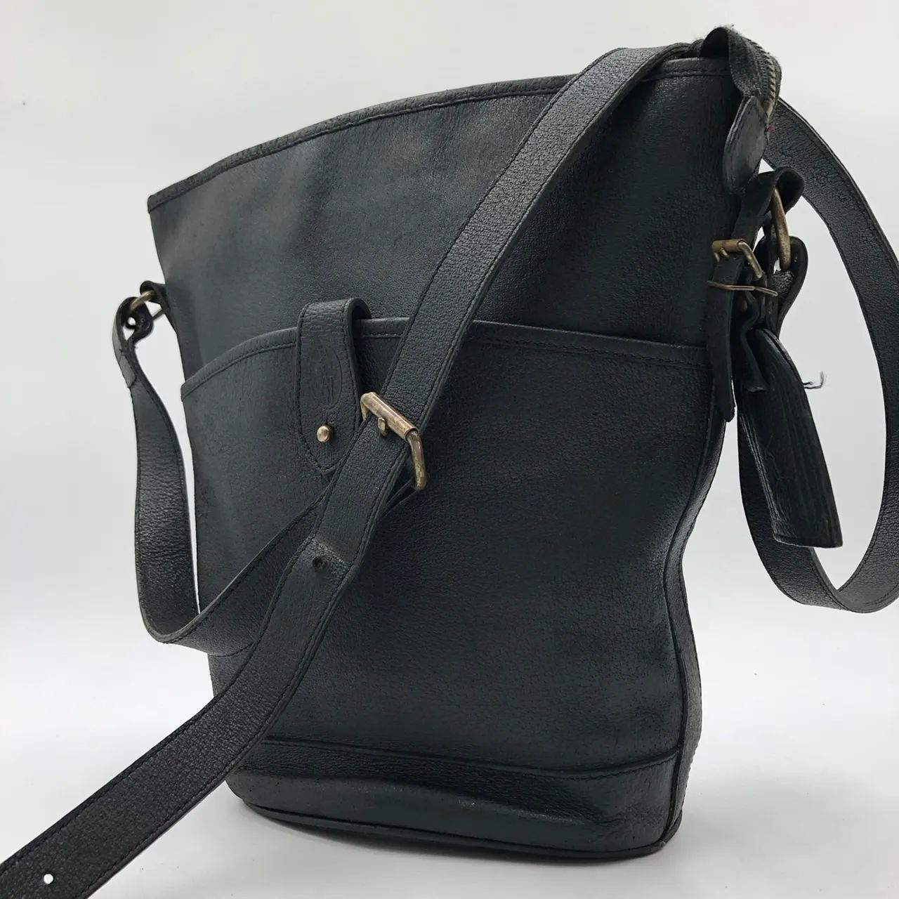 ラルフローレン Ralph Lauren ショルダーバッグ ブラック レザー 黒