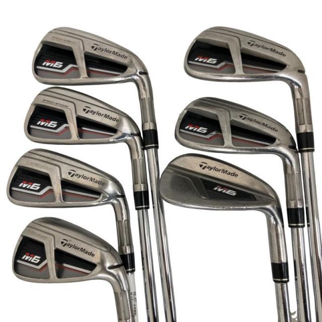 【中古】 テーラーメイド M6 8S アイアンセット IR RE-AX 85 STEEL (フレックスS) メンズ 男性用 右利き 右用 Dランク ゴルフクラブ