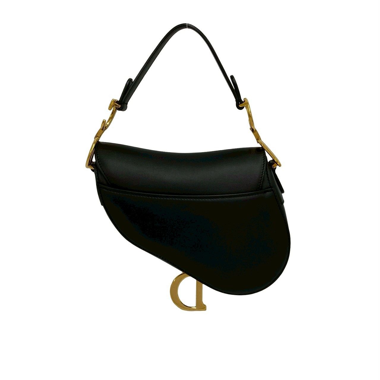 極 美品 Christian Dior ディオール サドルバッグ キャンバス レザー 