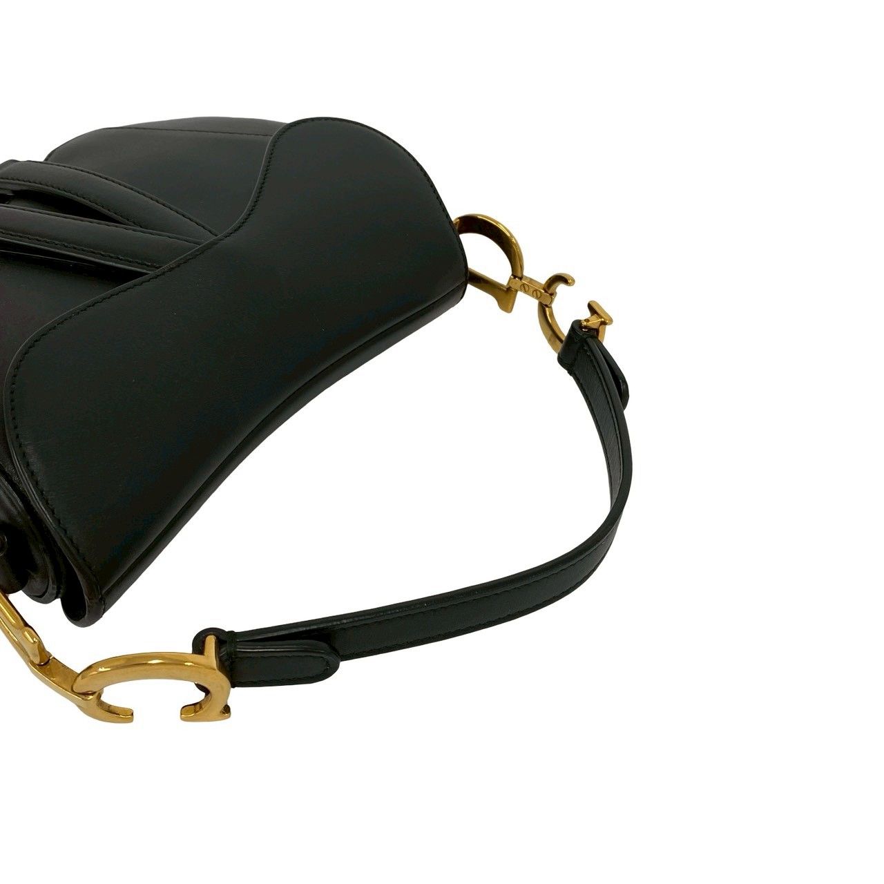 極 美品 Christian Dior ディオール サドルバッグ キャンバス レザー