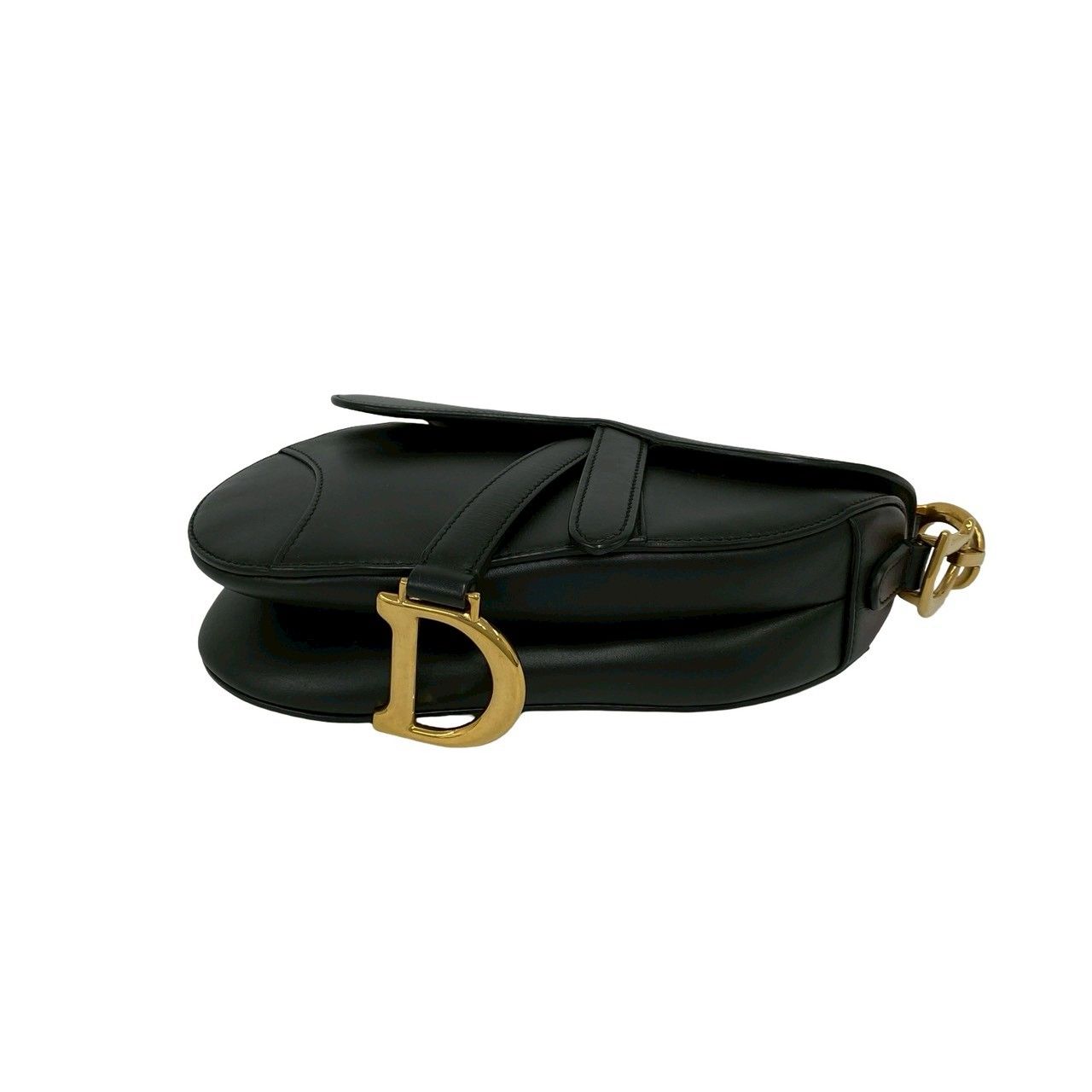 極 美品 Christian Dior ディオール サドルバッグ キャンバス レザー 