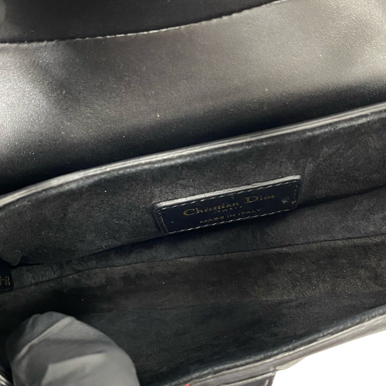 極 美品 Christian Dior ディオール サドルバッグ キャンバス レザー 