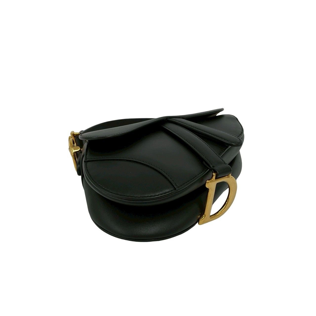 極 美品 Christian Dior ディオール サドルバッグ キャンバス レザー