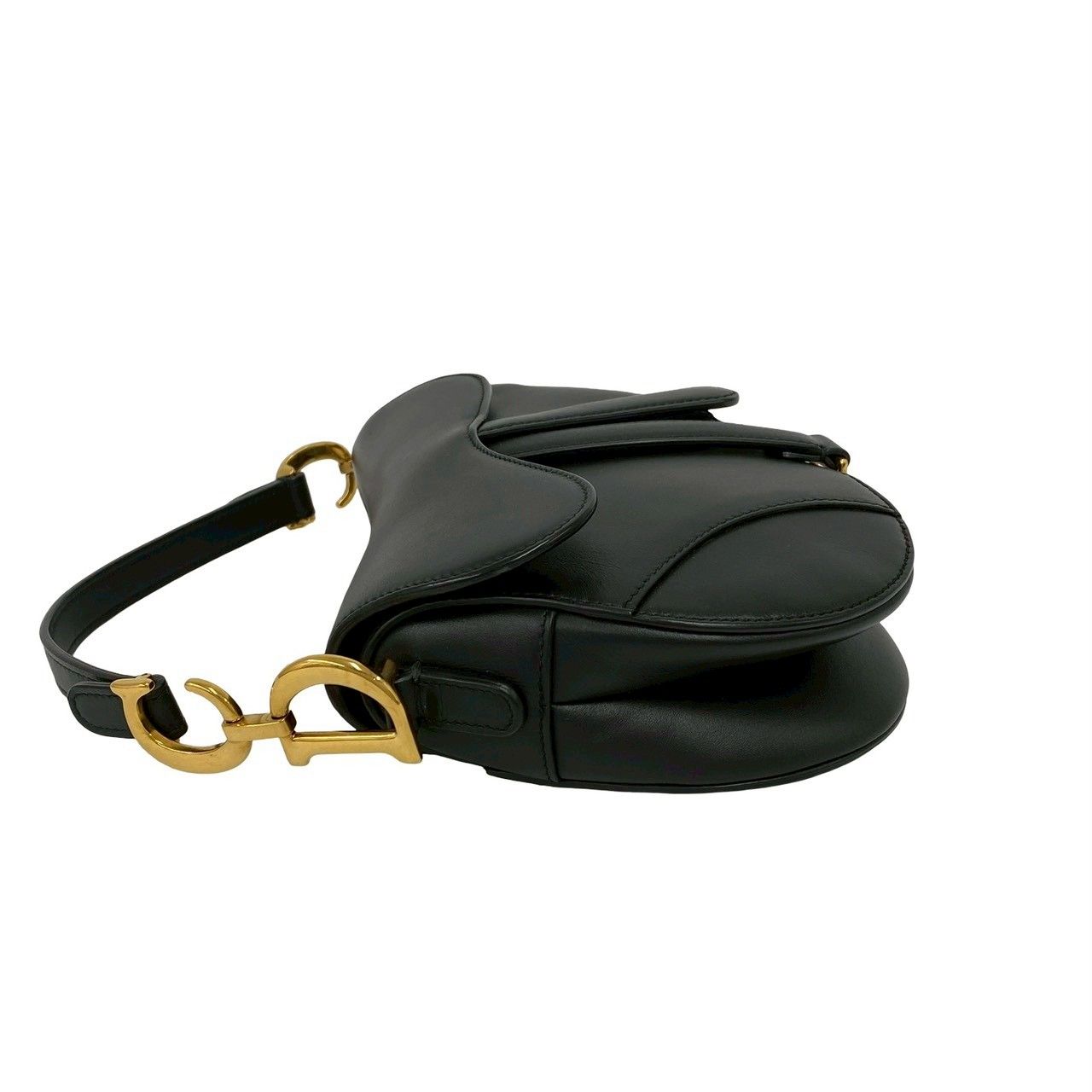 極 美品 Christian Dior ディオール サドルバッグ キャンバス レザー