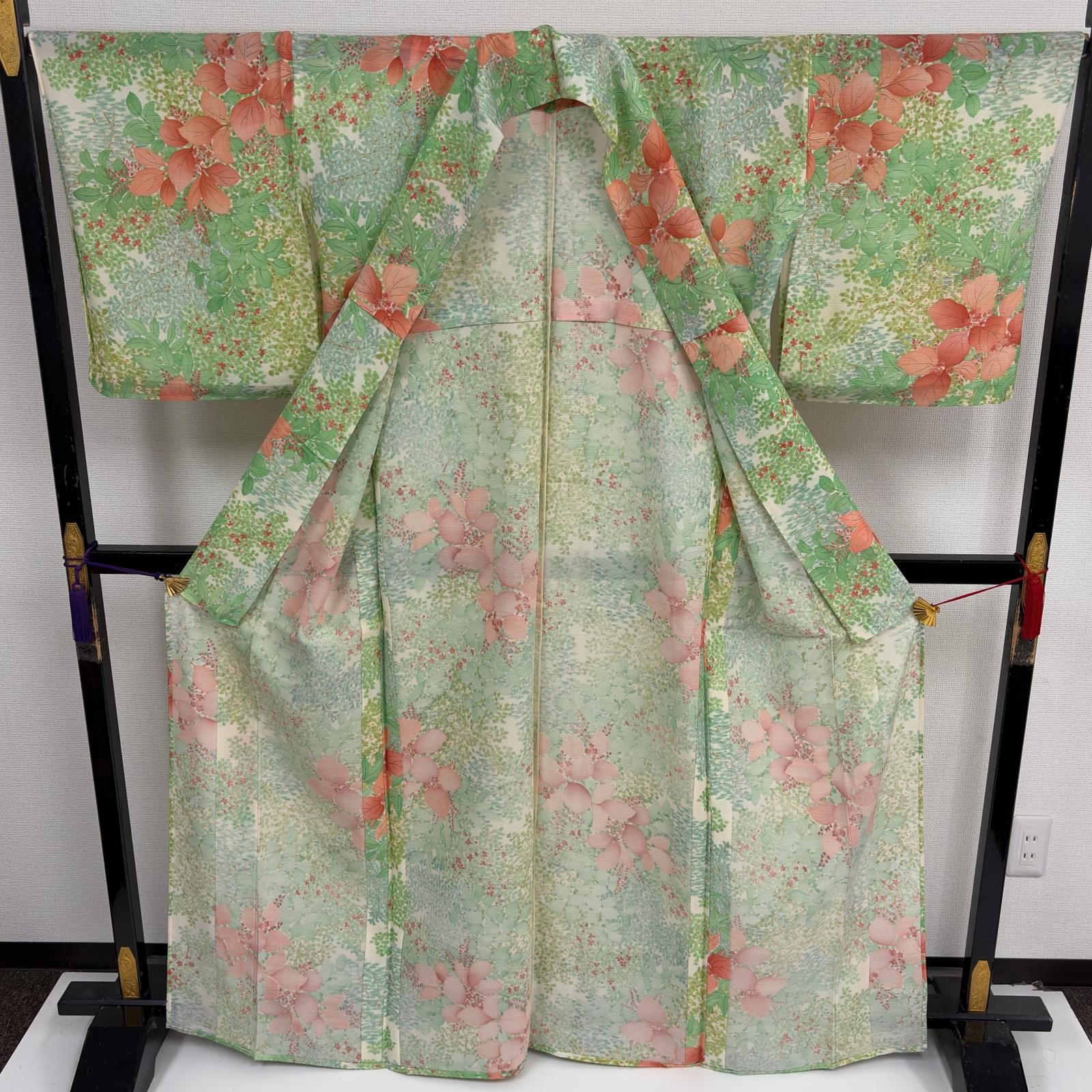 夏物 小紋 正絹 絽織 美しい染め 着物 MK-9563 - メルカリ