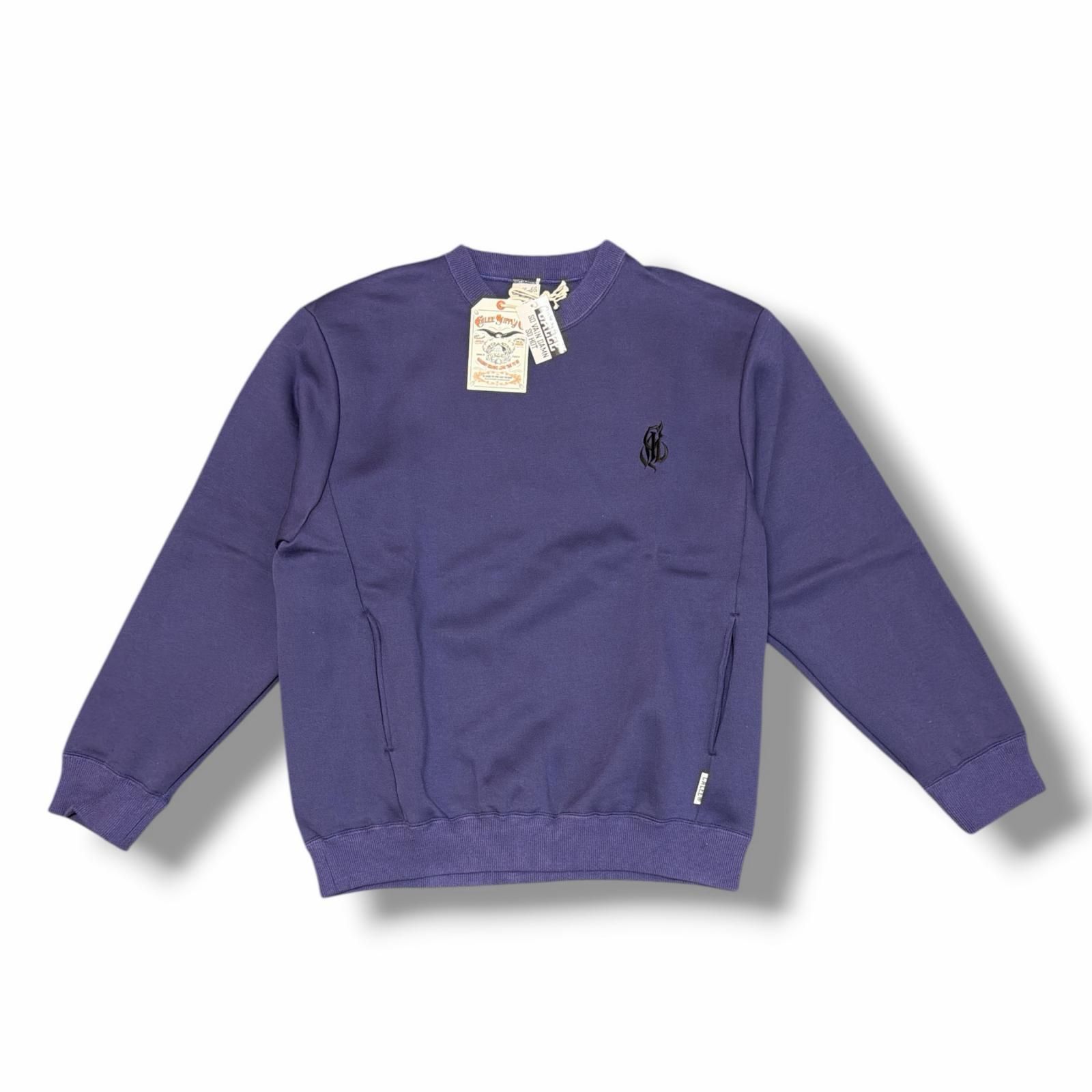 参考上代17600円 未使用 CALEE 25AW HIGH GAUGE DOUBLE KNIT CREW NECK SW クルーネックスウェット トレーナー キャリー CL-25AW019 パープル XL （17695M） 参考上代17600円 未使用 CALEE 25AW HIGH GAUGE DOUBLE KNIT CREW NECK