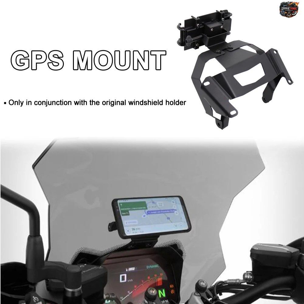 CNC ブラック フォンホルダー スタンド GPS ナビゲーター プレート ブラケット BMW R1250R R 1250 R 新型バイク 2019 - 22