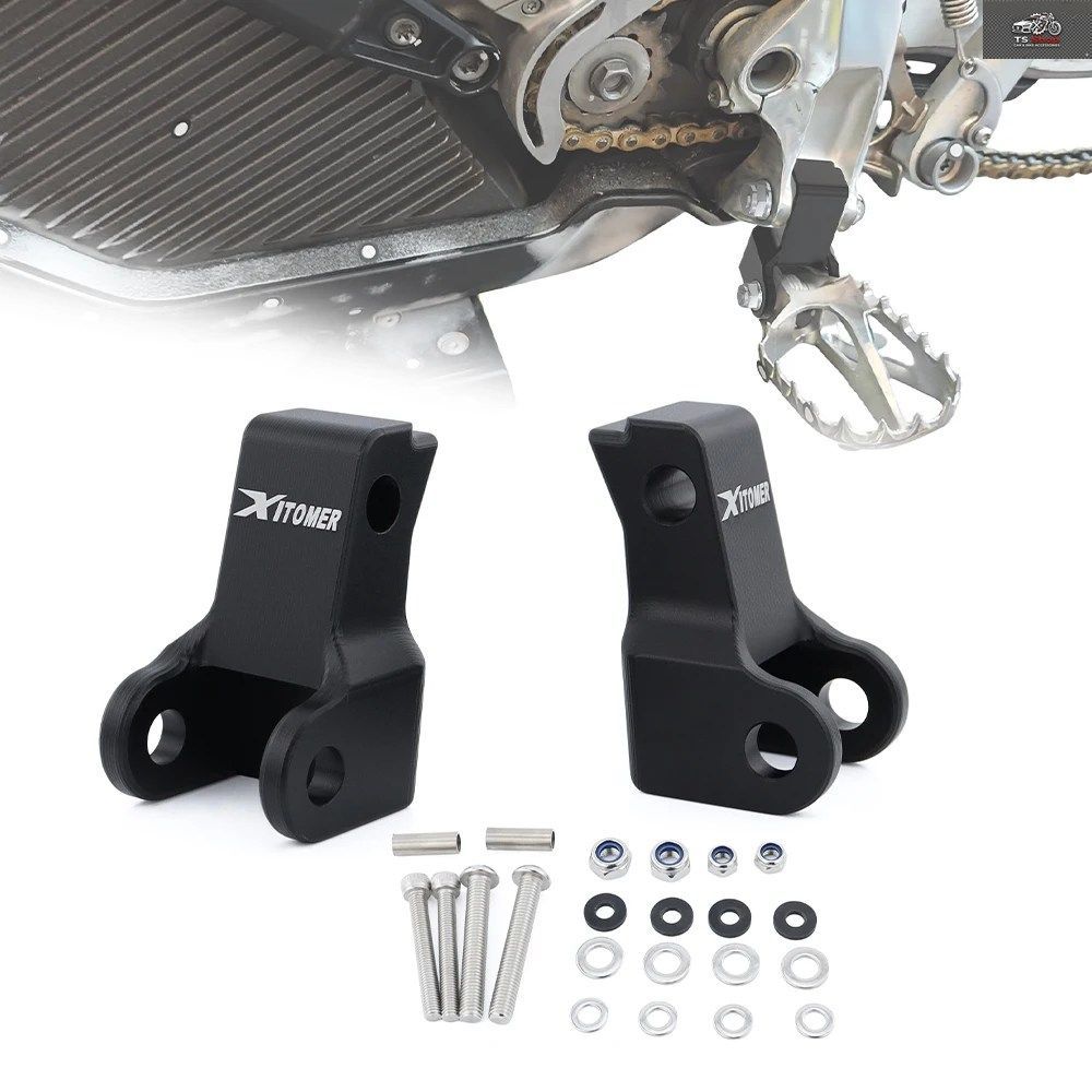 オートバイライダー用フットペグフットレストローダウンマウント フロントフットペグローダウンブラケット MX EX SM 2024 - 26 STARK VARG