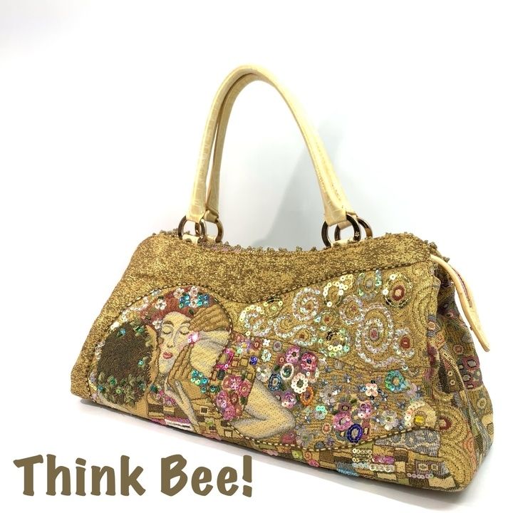 Think Bee! シンクビー ゴールデンクリムト ハンドバッグ レディース スパンコール ビーズ キラキラ 鞄