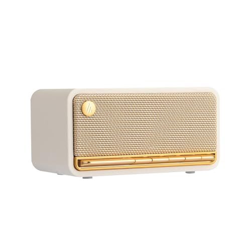 「VGP2023受賞」Edifier MP230 スピーカー ワイヤレス Bluetooth ポータブル MDF木製 小型 卓上型スピーカー 充電式 Type-C/TFカード/AUX対応 9時間音楽再生 レトロ クラシック プレゼント 白as 05246e17