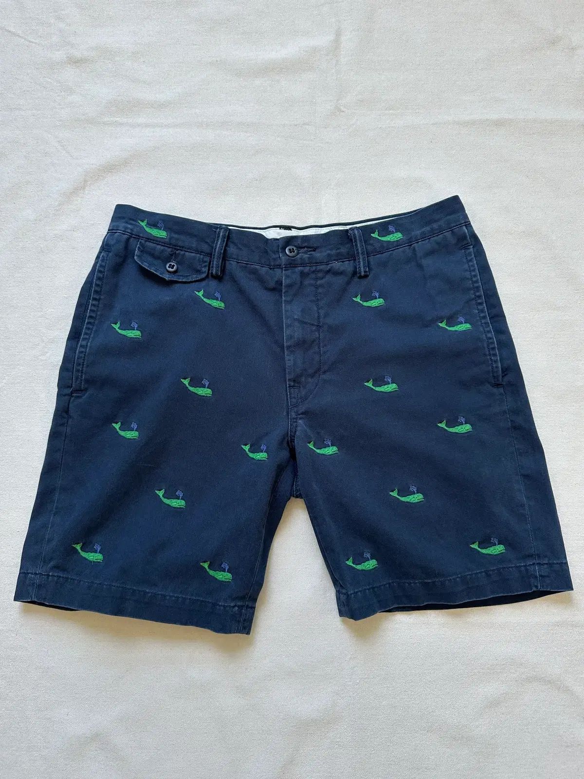 ポロラルフローレン クジラ 刺繍 チノ ショーツ ネイビー 32