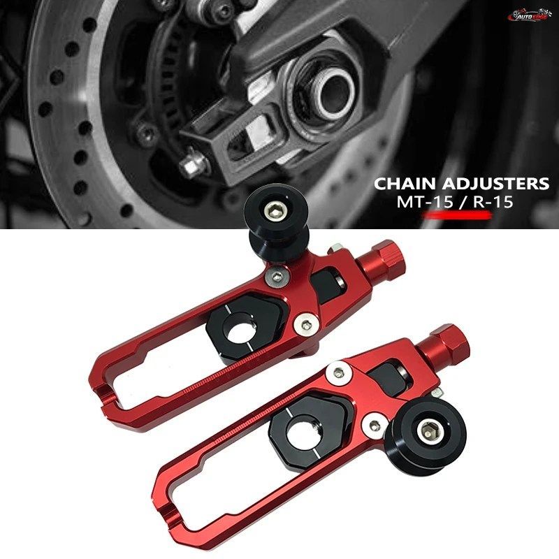 ヤマハ R15 V3 MT15 用チェーンアジャスターテンショナー スイングアームスプール付きチェーン MT-15 MT 15 2019-2022 2021 オートバイ