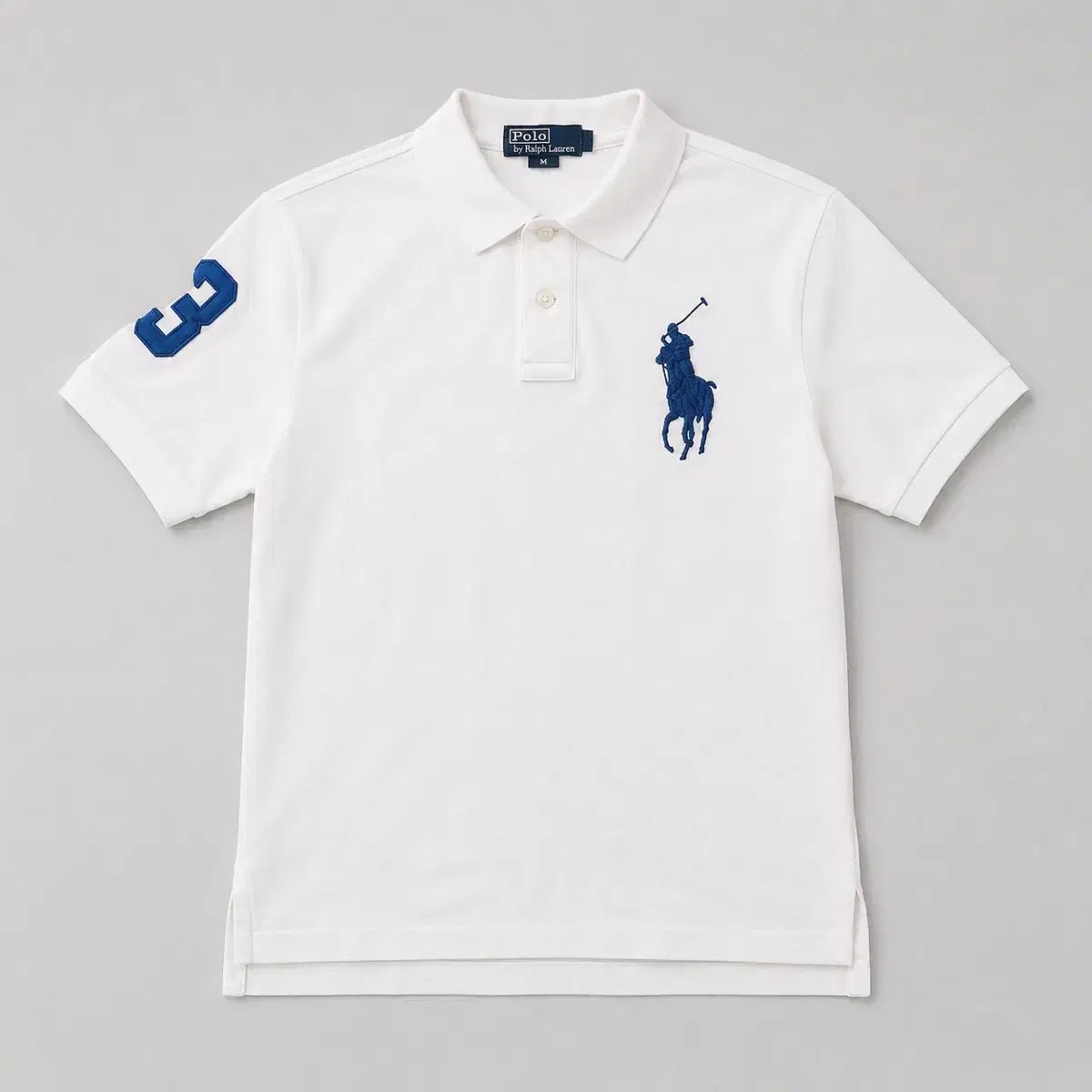 S)POLO RALPH LAUREN ポロラルフローレン チーフキーフ 白青 PKカラ—半袖Tシャツ