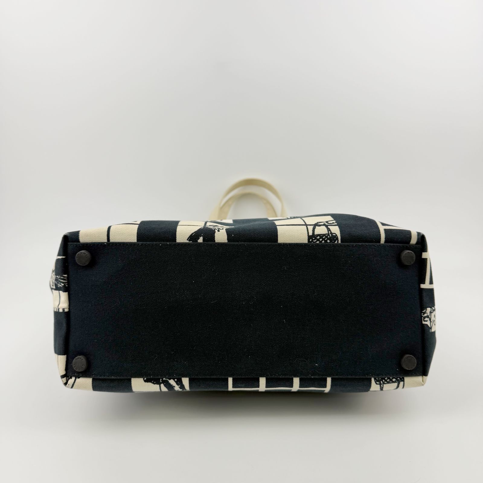 中古】CHANEL シャネル ウィンドウ柄 ココマーク トートバッグ 