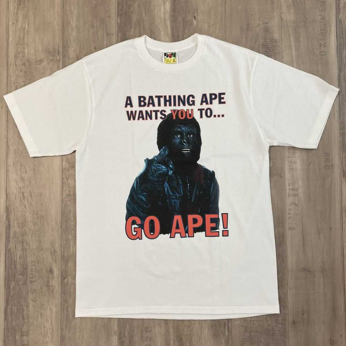 ★新品★ XL 復刻 猿の惑星 GO APE Tシャツ a bathing ape BAPE エイプ ベイプ アベイシングエイプ NIGO yi0