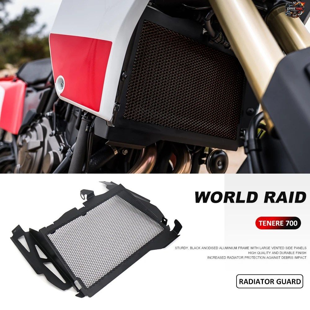 T7 TENERE700 オートバイ用ラジエーターグリルガードカバー オイルクーラーガードプロテクション ヤマハ ワールドレイド 2025