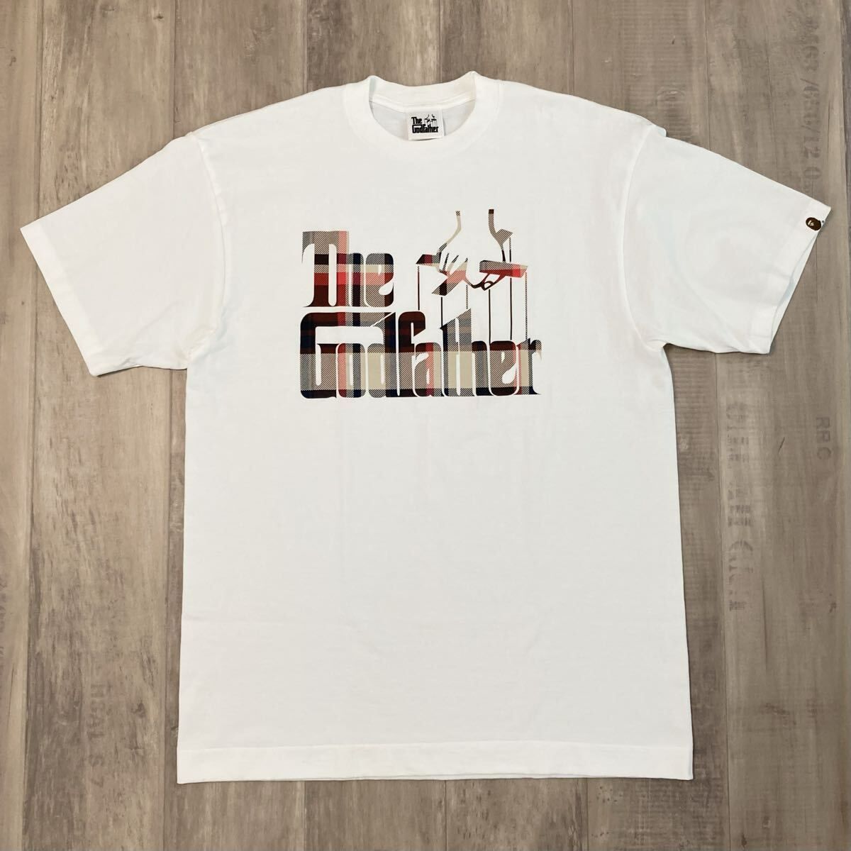 ★新品★ Godfather × BAPE Tシャツ Lサイズ a bathing ape ラブジェネ チェック ゴッドファーザー エイプ ベイプ アベイシングエイプ y8
